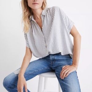 Madewell Central Shirt in Dalton Stripe - Small